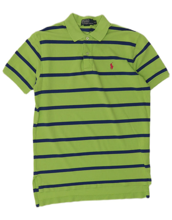 Polo Ralph Lauren Camicia da uomo piccola in cotone a righe verdi