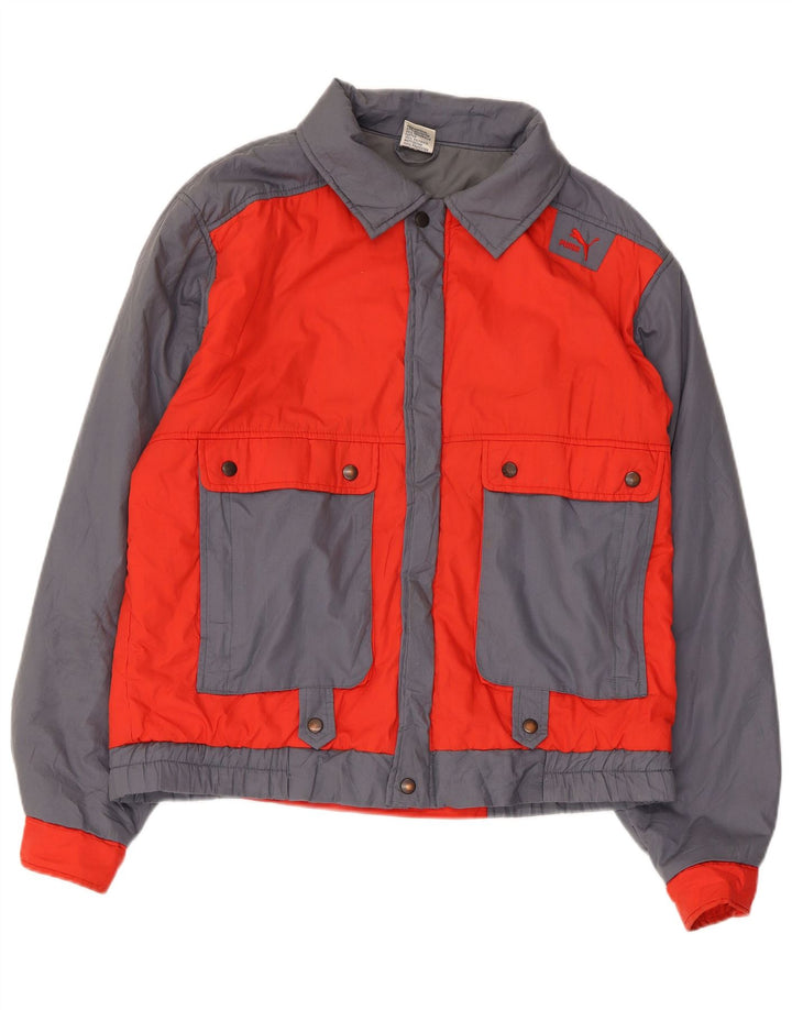 Giacca bomber da uomo Puma UK 40 Large Grigio Colourblock Poliestere