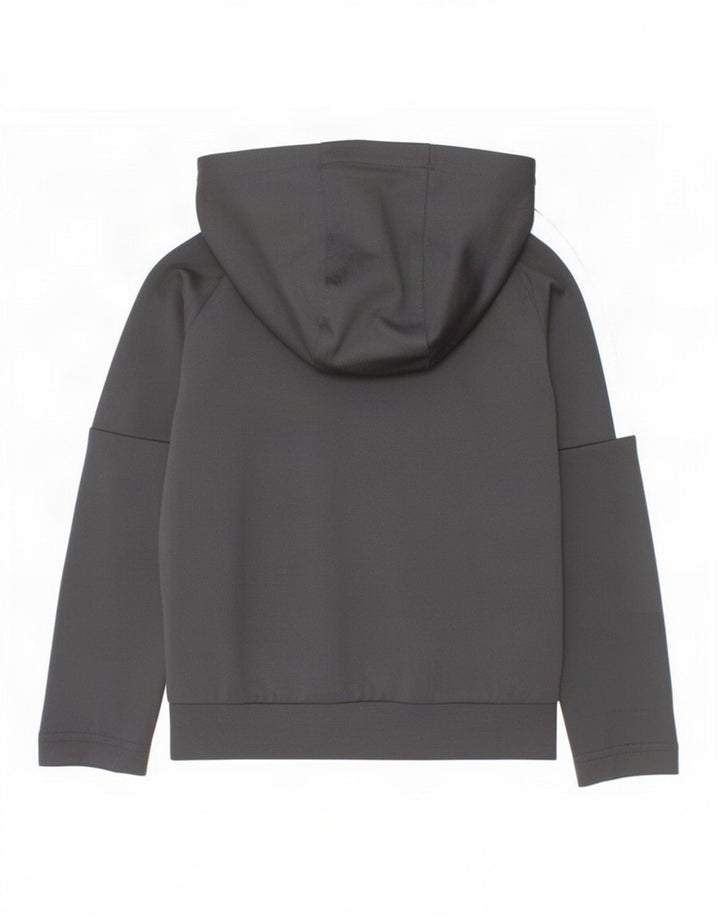 Felpa con cappuccio e zip Nike per ragazzi, 4-5 anni, piccola, in poliestere color block nero