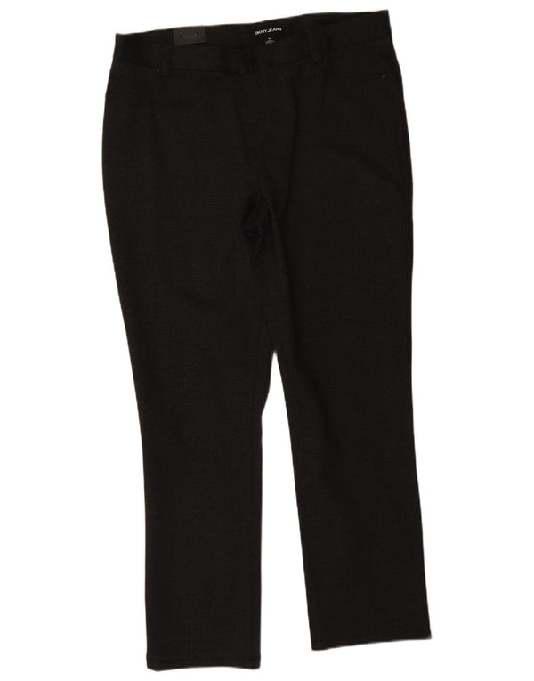 Pantaloni casual dritti da uomo Dkny XL W36 L29 poliestere nero