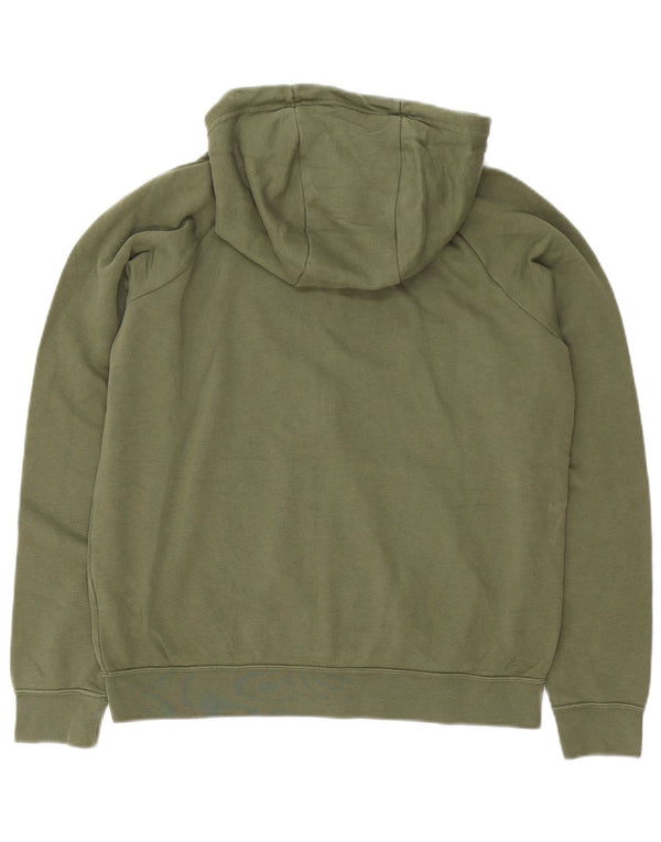 Felpa con cappuccio e zip Nike da uomo in cotone verde medio