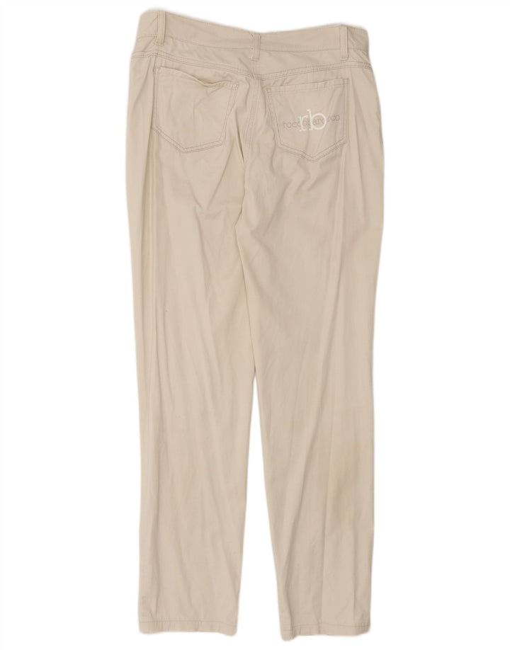 Pantaloni casual slim da donna Roccobarocco EU 38 Medium W30 L31 Bianco sporco