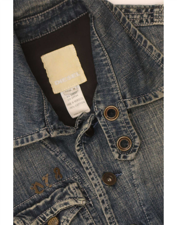 Giacca in denim da donna Diesel UK 12 cotone blu medio