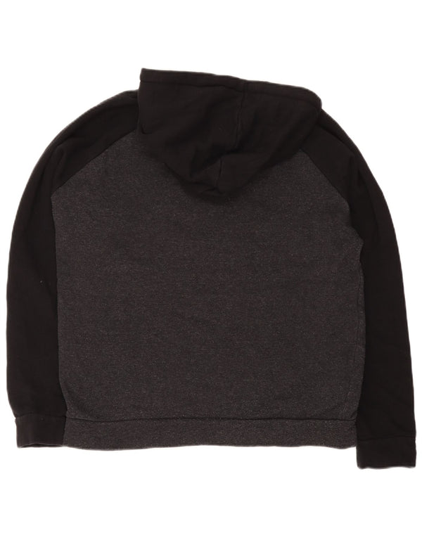 Jack & Jones Felpa con cappuccio grafica da uomo in cotone color block grigio medio