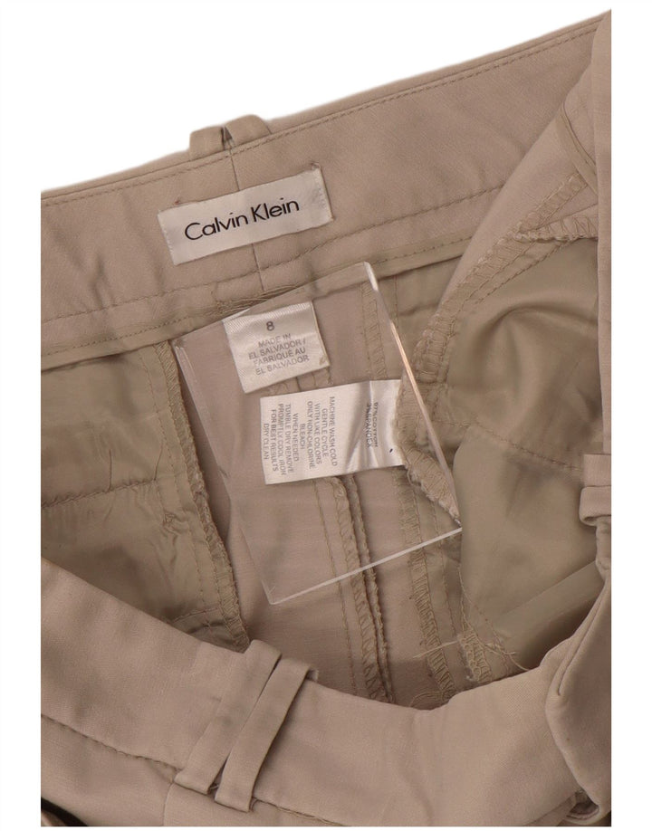 Pantaloni casual dritti da donna Calvin Klein US 8 Medium W32 L28 Beige