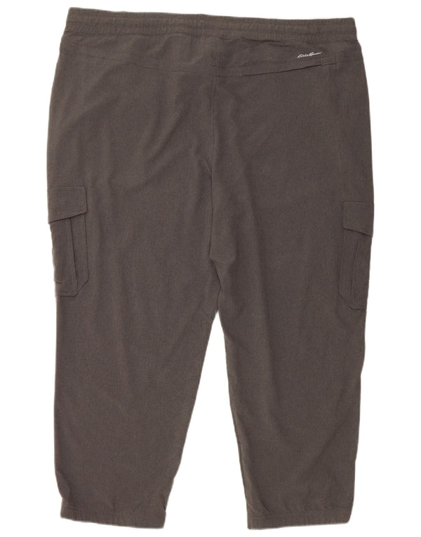 Pantaloni da tuta Capri Cargo da donna Eddie Bauer UK 18 XL Poliestere grigio