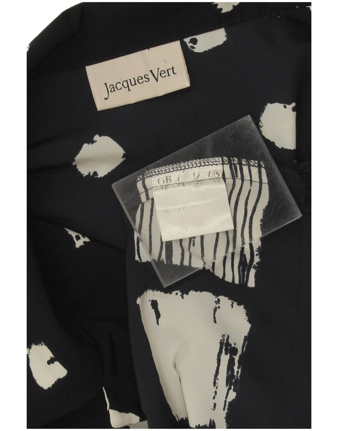 Jaques Vert camicia oversize da donna camicetta UK 16 grande blu navy floreale