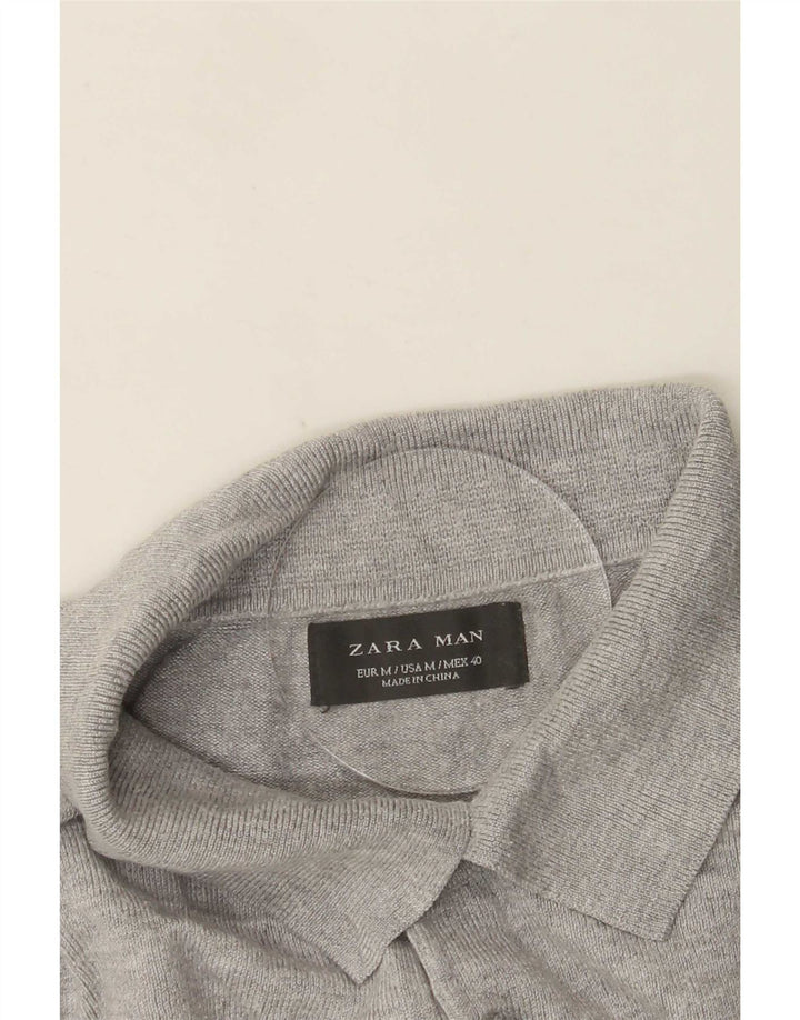 Polo Zara da uomo di colore grigio medio