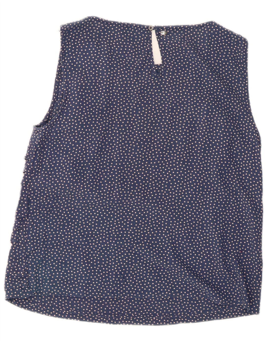 Marella Donna EMME Camicetta senza maniche Top UK 12 Medio Blu Navy a pois