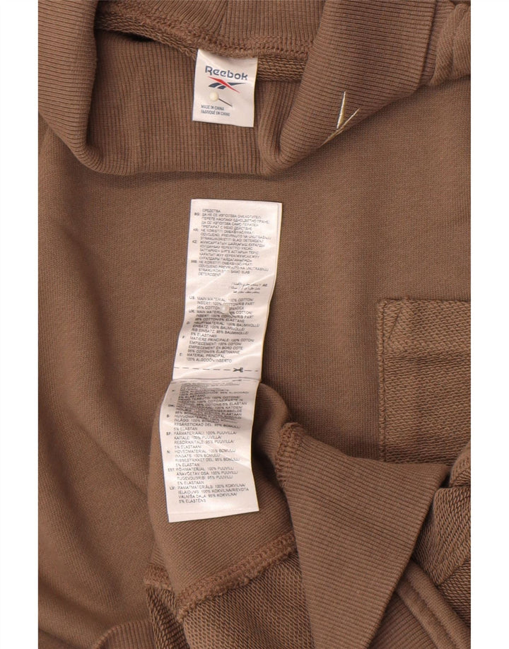 Felpa Reebok da donna oversize con collo alto, taglia UK 16/18, grande, marrone