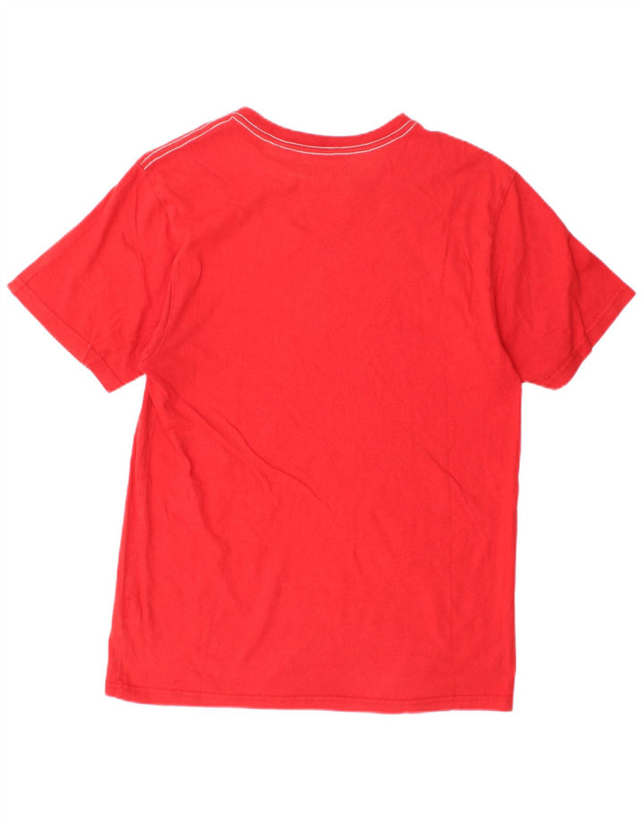 T-shirt grafica da uomo Adidas Top in cotone rosso medio