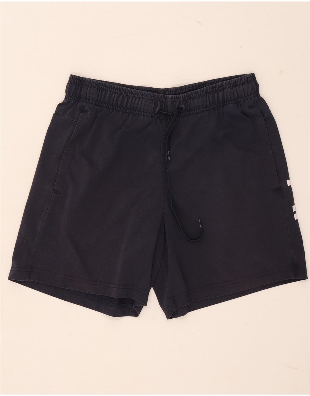 Pantaloncini sportivi Adidas da uomo con grafica media in cotone blu navy