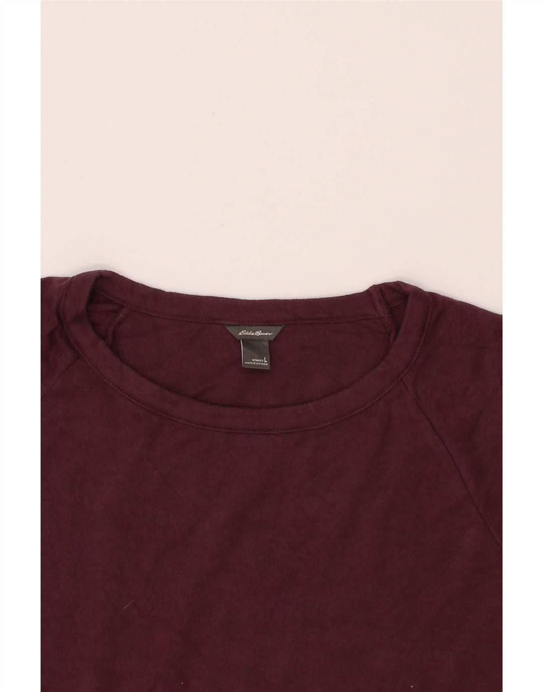 EDDIE BAUER Womens Sweatshirt Jumper UK 16 Large Maroon Polyester Vintage Eddie Bauer and Second-Hand Eddie Bauer from Messina Hembry 