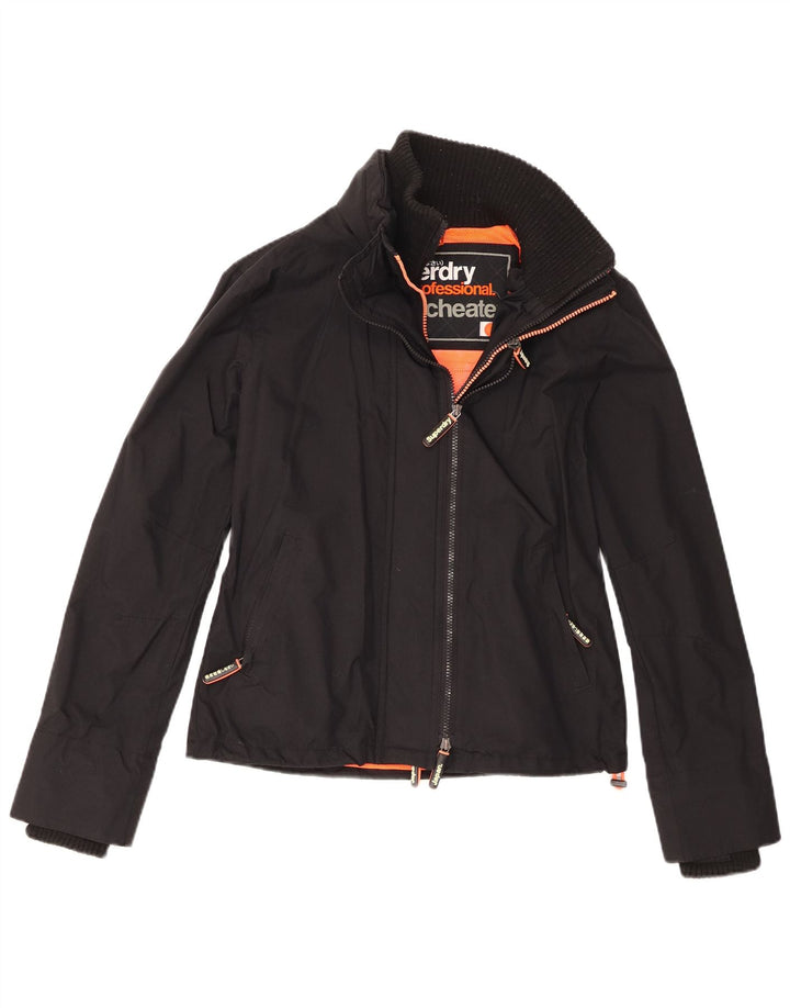 Giacca antipioggia da donna Superdry The Windcheater UK 14 Large in nylon nero