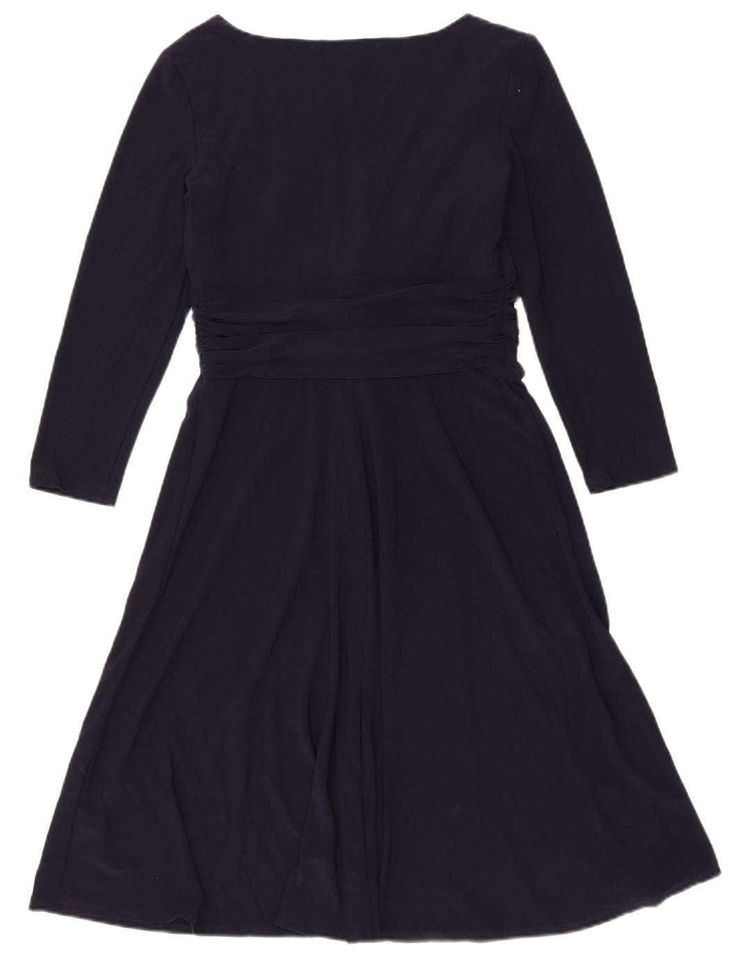 Chaps Abito da donna a trapezio con maniche a 3/4 UK 12 Poliestere medio blu navy