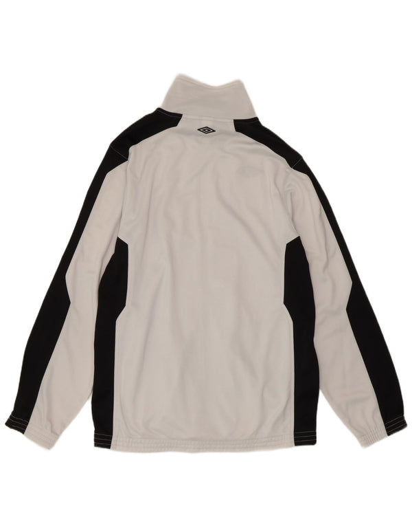 Umbro Giacca da uomo con vestibilità regolare, tuta sportiva piccola bianca a blocchi di colore