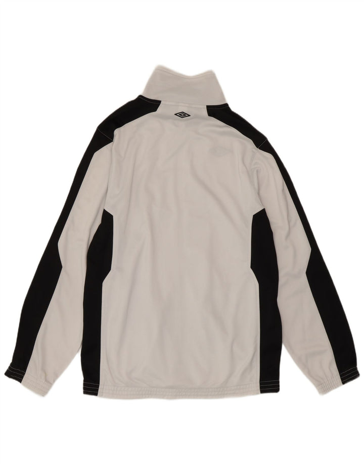 Umbro Giacca da uomo con vestibilità regolare, tuta sportiva piccola bianca a blocchi di colore