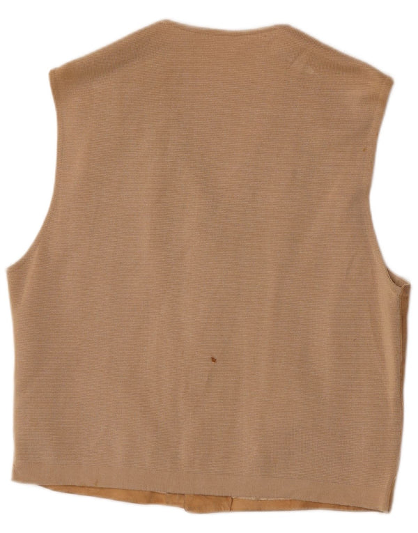 Gilet Uomo Scamosciato Harry&Moore IT 52 Large Pelle Beige