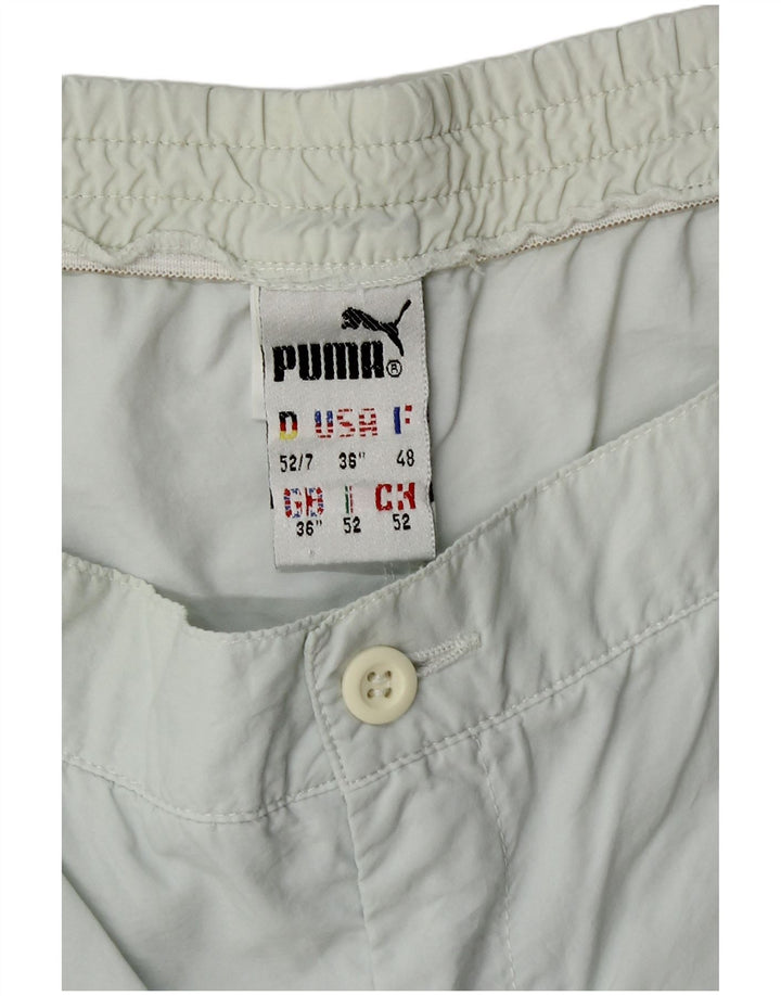 Pantaloncini chino con pegging da uomo Puma W36 Large in poliammide a righe blu