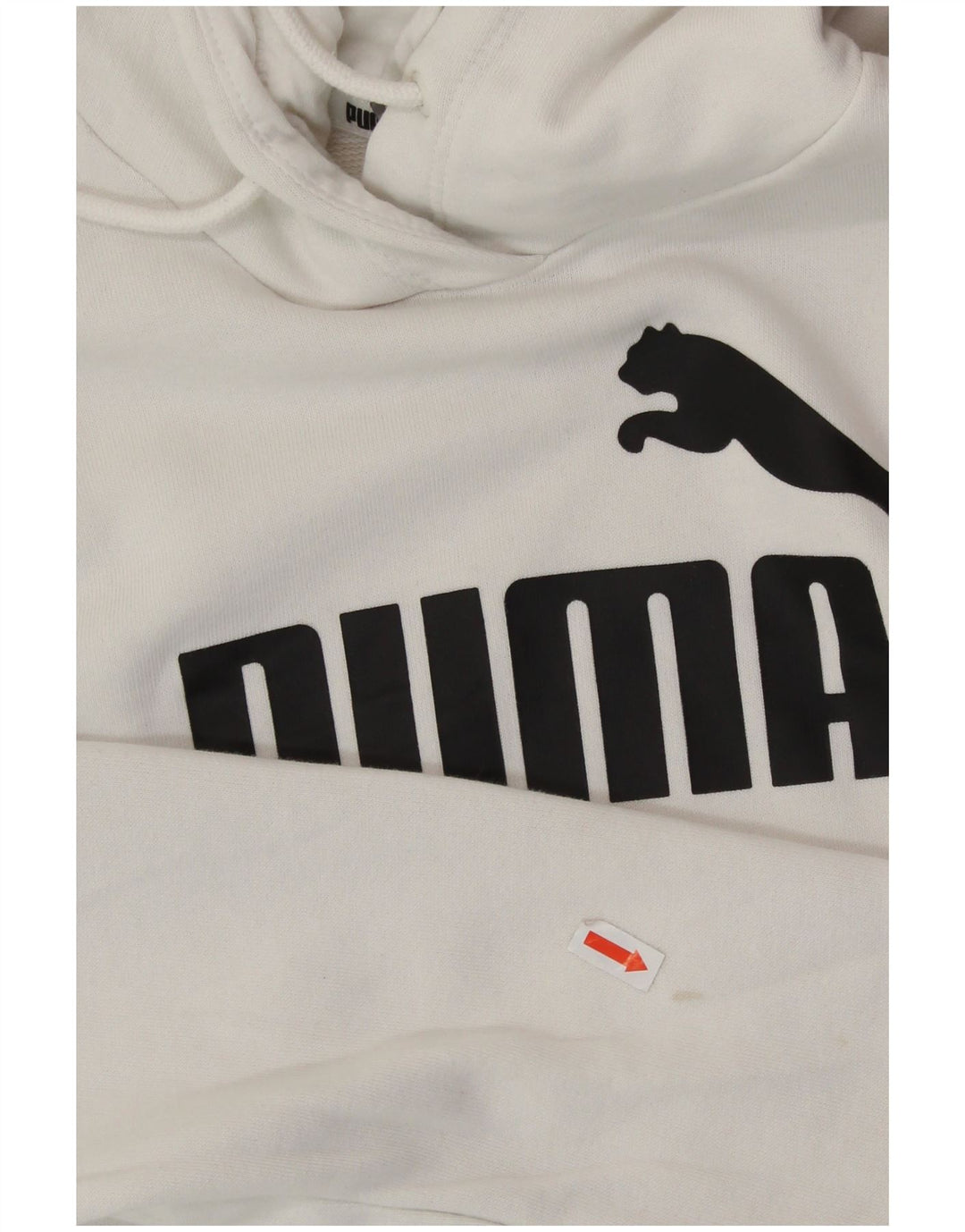 PUMA Womens Graphic Hoodie Jumper UK 10 Small White