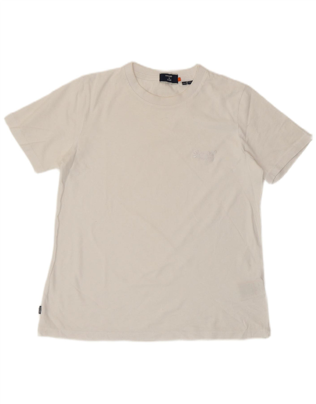 T-shirt da donna SUPERDRY UK 8 piccola in cotone bianco