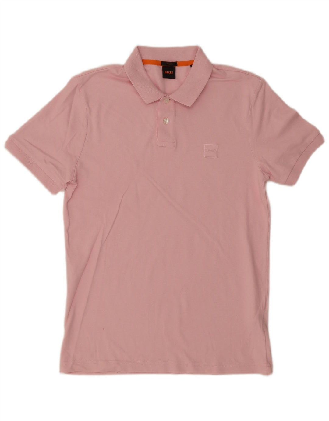 Polo da uomo slim fit Hugo Boss in cotone rosa medio