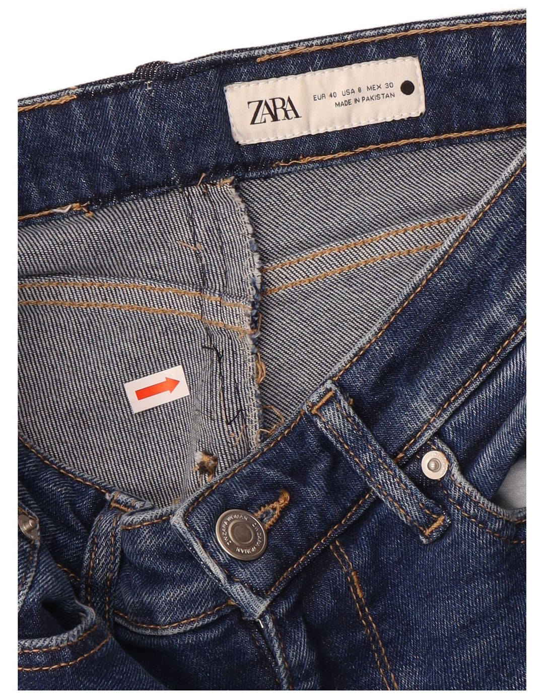 Jeans skinny da donna Zara EU 40 medi W30 L28 Blu