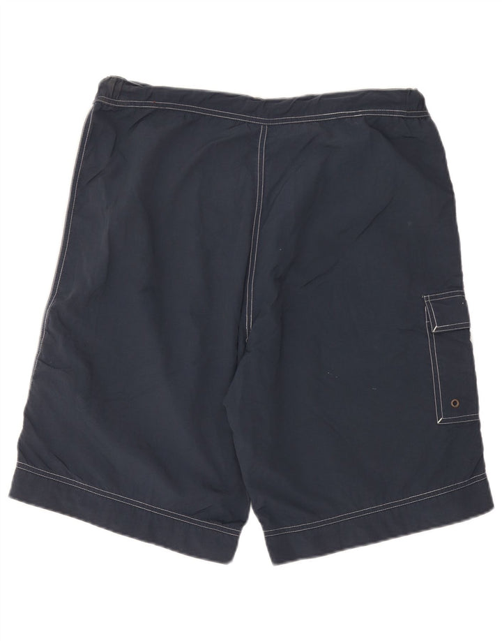 Pantaloncini da bagno grafici da uomo Champion XL in poliestere blu navy
