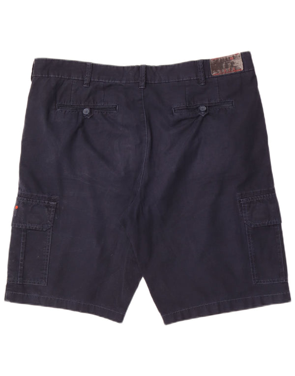 Pantaloncini cargo da uomo Mistral IT 54 2XL W38 Blu Navy Cotone