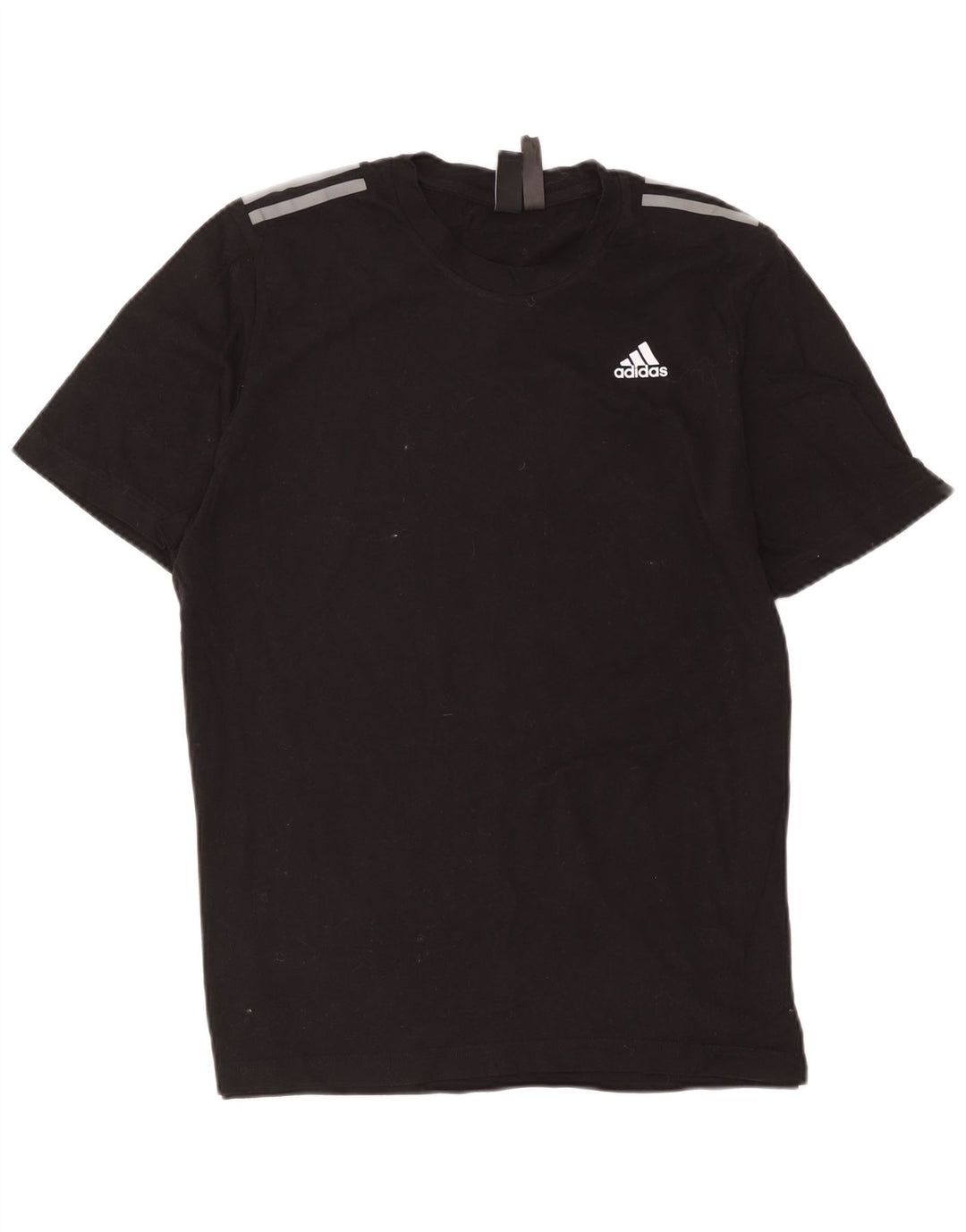T-shirt Adidas da uomo Top media in cotone nero