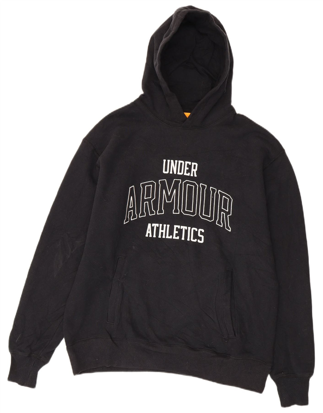 Felpa con cappuccio grafica da uomo Under Armour, cotone nero medio