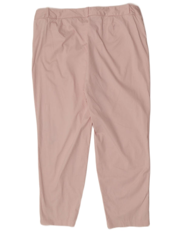 Pantaloni slim capri da donna Marks & Spencer UK 18 XL W38 L26 Cotone rosa