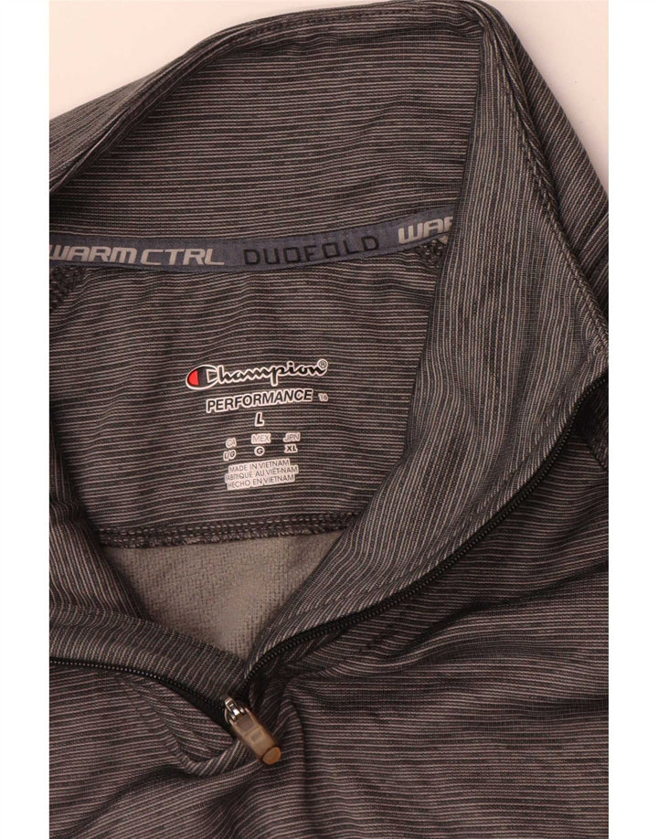 Tuta da ginnastica Champion da donna Performance Pullover UK 16 Large Grey Striped