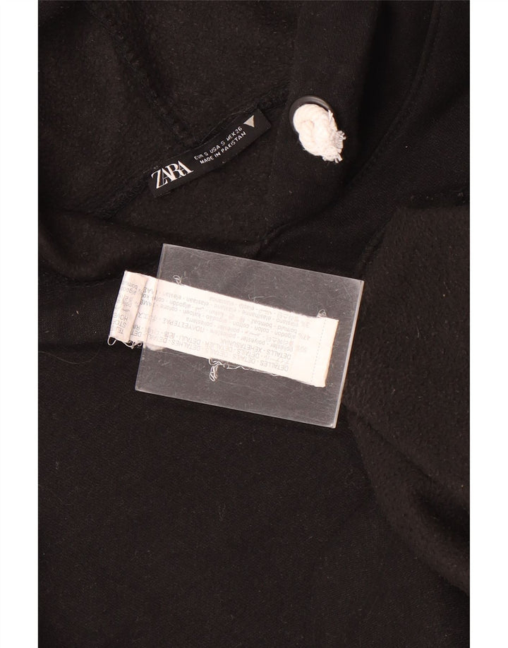 Maglione con cappuccio e vestibilità ampia da uomo Zara piccolo in poliestere nero