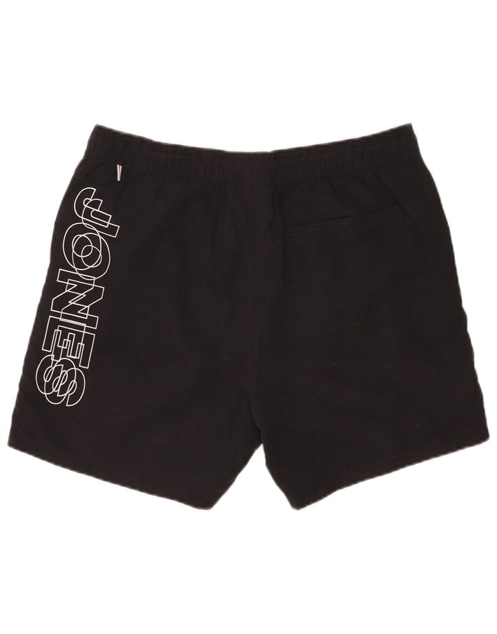 Pantaloncini da bagno grafici da uomo Jack & Jones medio poliestere nero