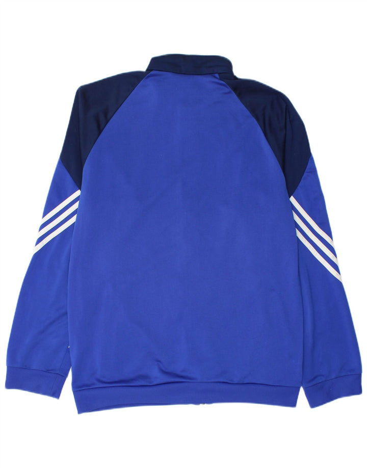 Giacca da ginnastica da uomo Adidas Top Giacca in poliestere color block blu medio