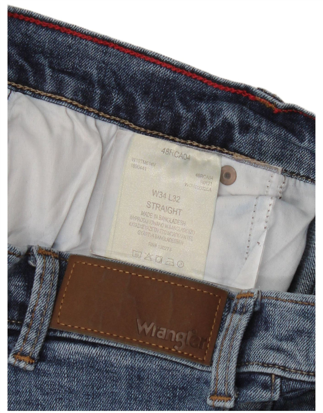 Jeans dritti da uomo Wrangler W34 L32 cotone blu