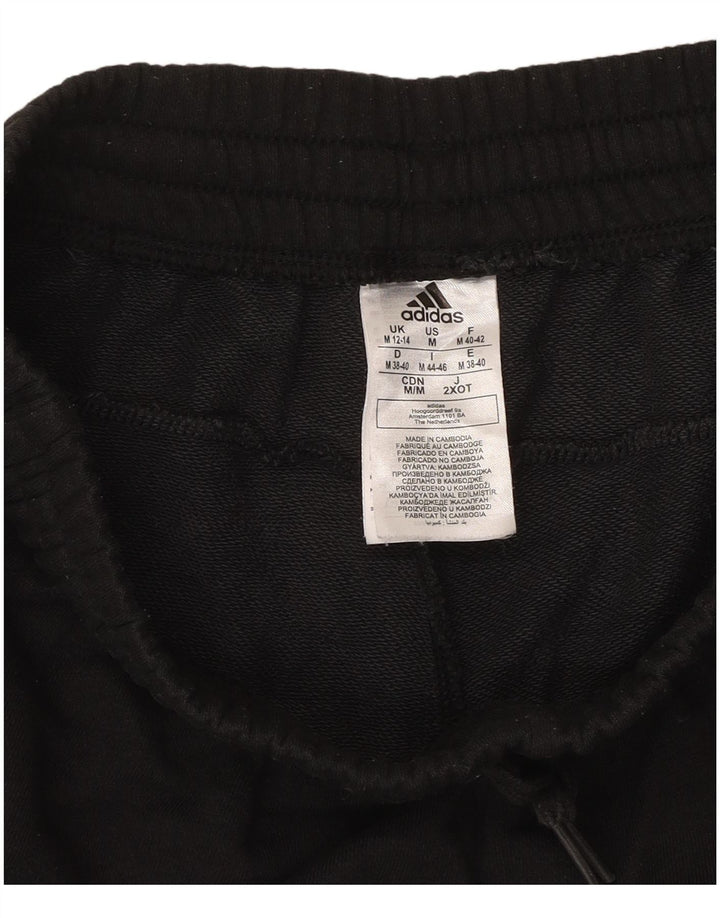 Pantaloni da tuta con grafica ADIDAS da donna Joggers UK 12/14 Medio Nero