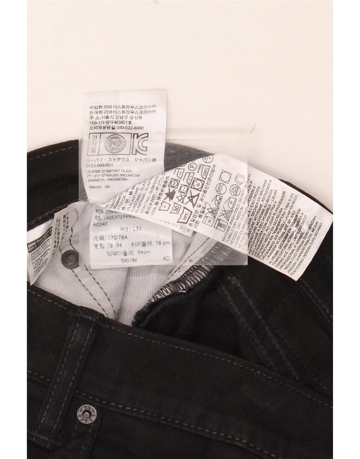 LEVI'S Jeans dritti da uomo 540 vestibilità rilassata W31 L32 cotone nero