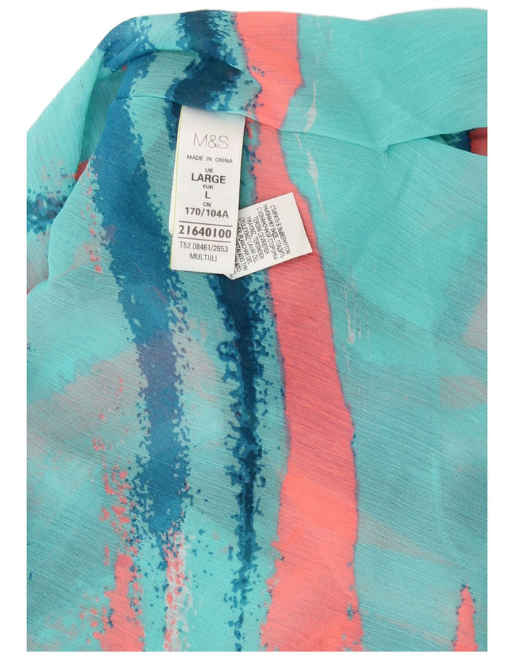 Abito caftano da donna Marks & Spencer UK 16 grandi strisce multicolori