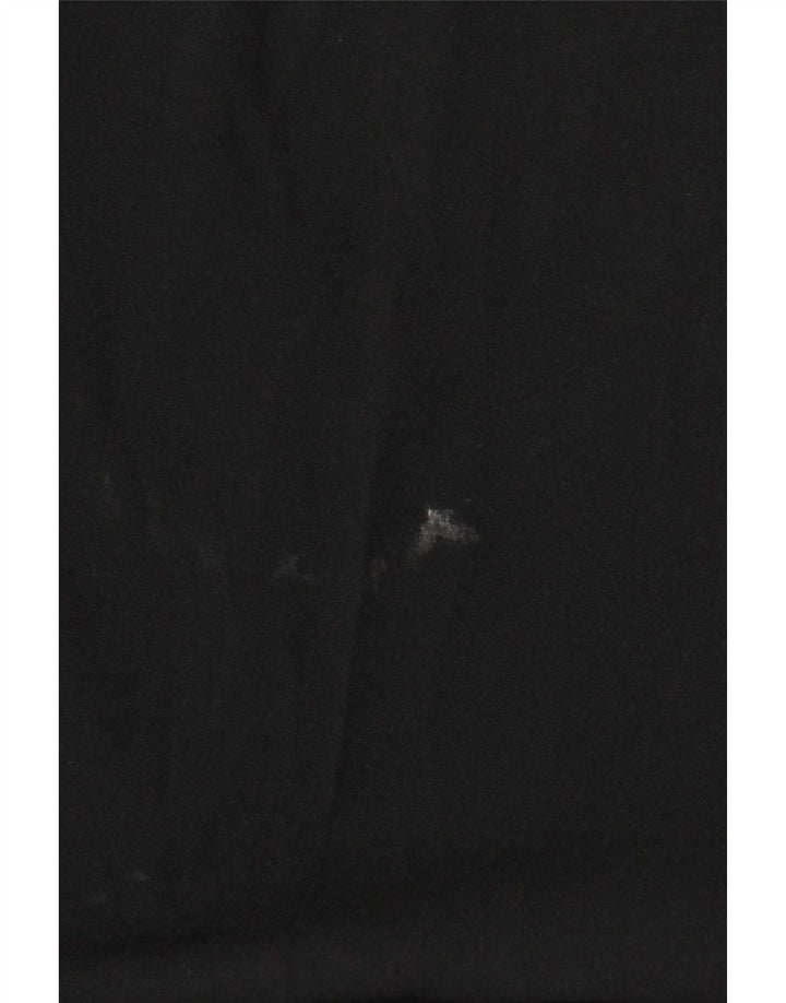 Pantaloni da abito regolari dritti da uomo Marks & Spencer W42 L29 poliestere nero