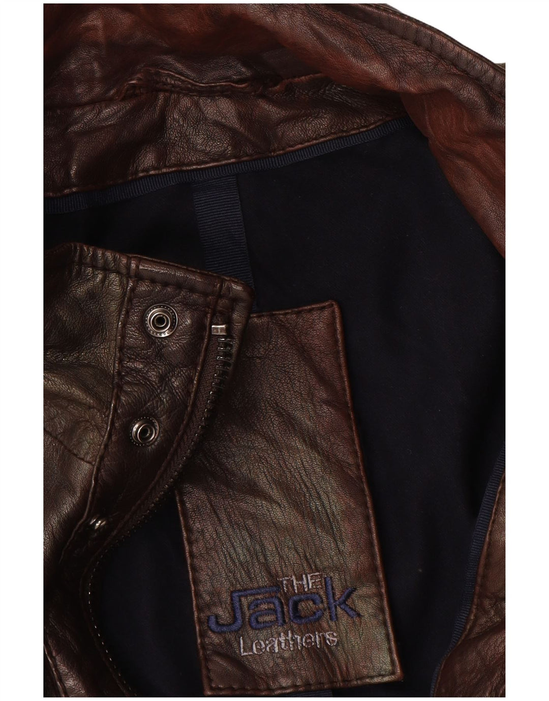 Giacca in pelle vintage da uomo IT 54 2XL Pelle marrone