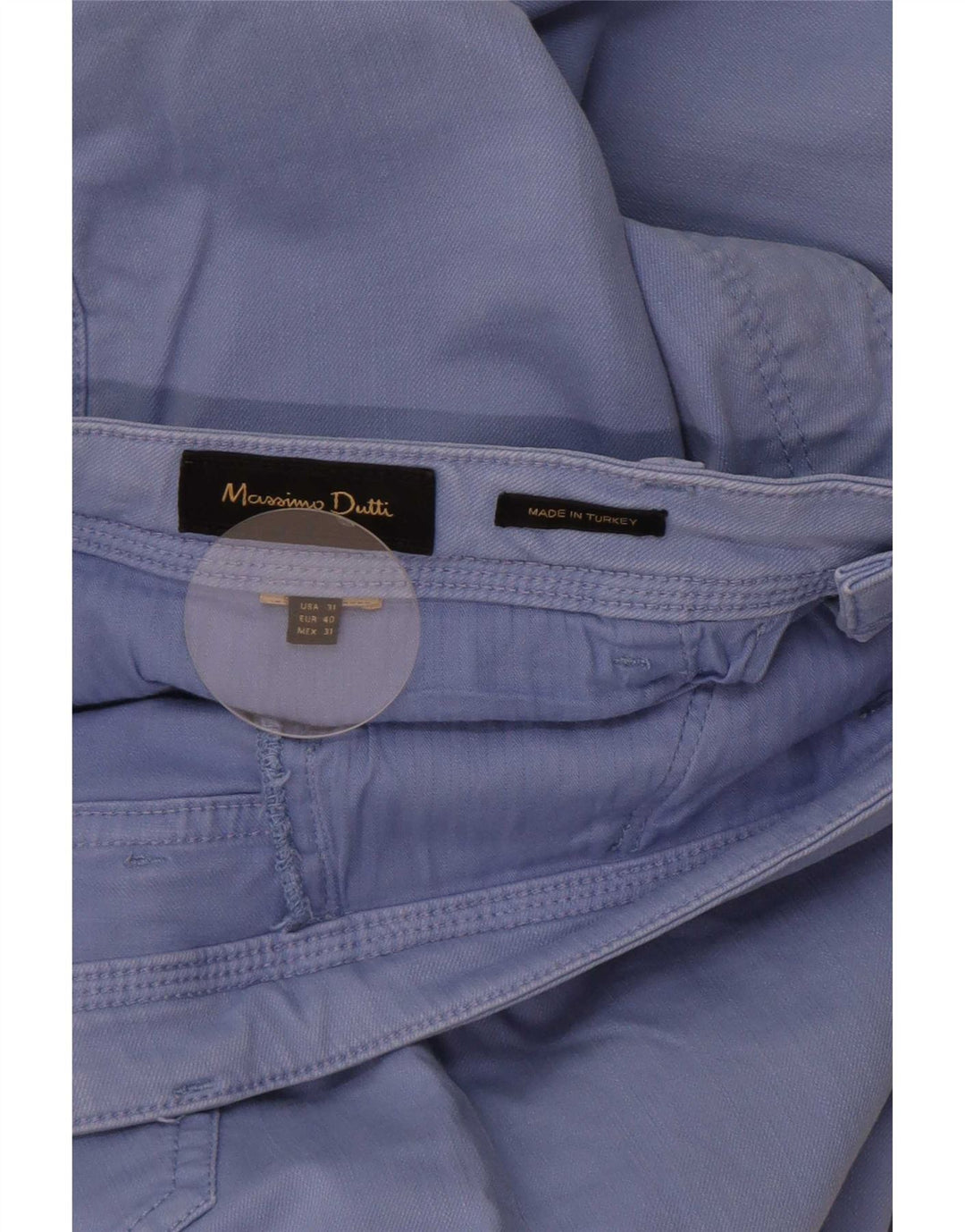 Pantaloni casual slim da uomo Massimo Dutti EU 40 Medium W31 L29 Blu