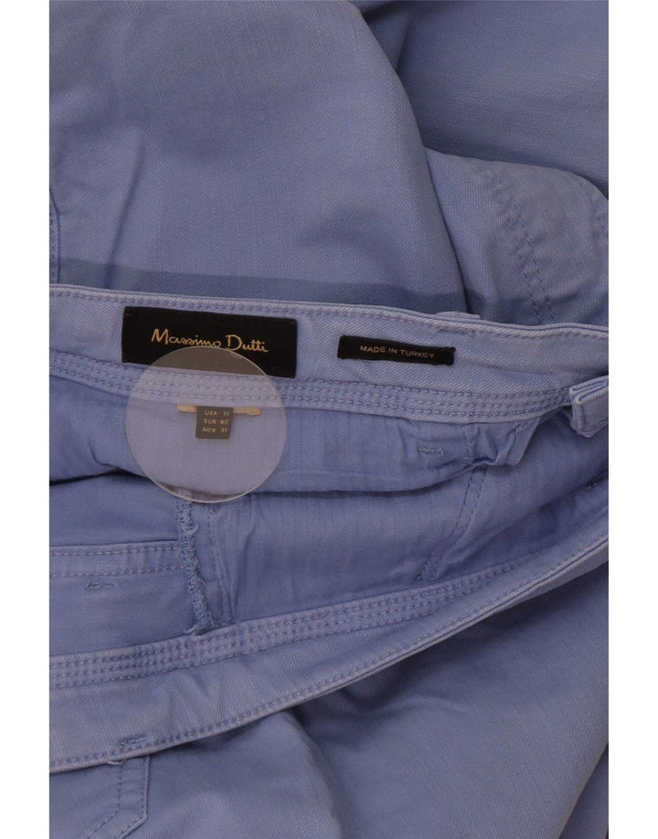 Pantaloni casual slim da uomo Massimo Dutti EU 40 Medium W31 L29 Blu
