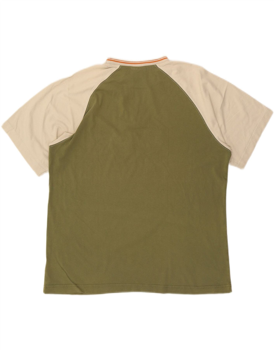 REEBOK T-shirt grafica classica da uomo Top grande in cotone color block verde