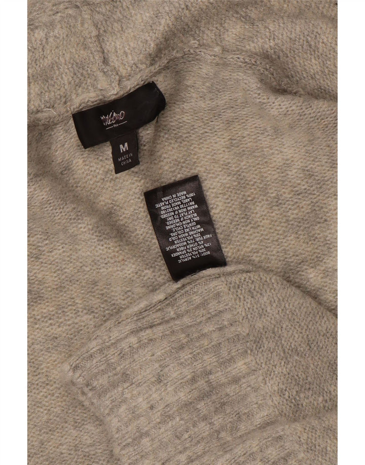 MOSSIMO Maglione cardigan aperto lungo oversize da donna UK 14 Grigio medio