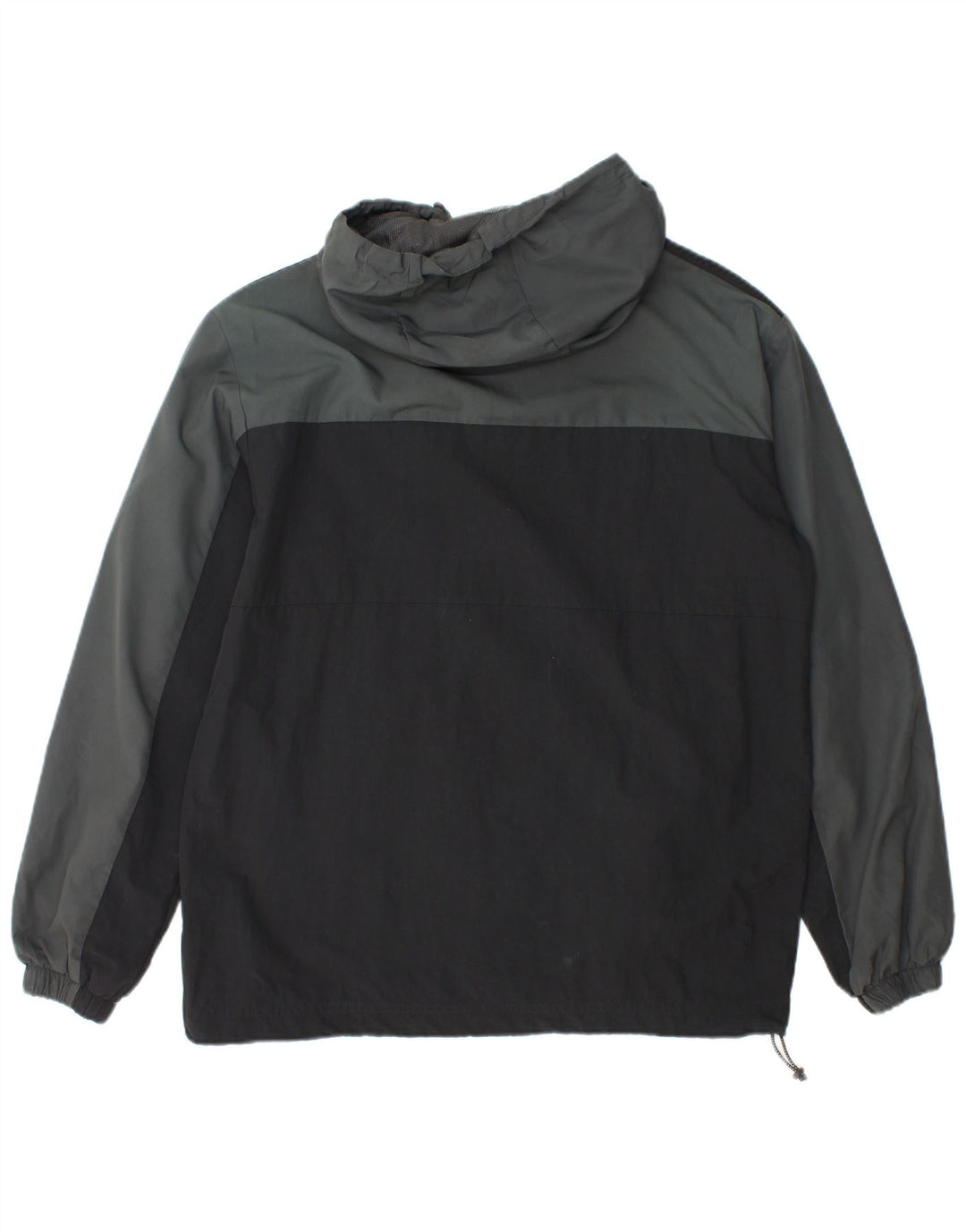 Giacca antipioggia da uomo Adidas con cappuccio UK 38 Nylon color block grigio medio