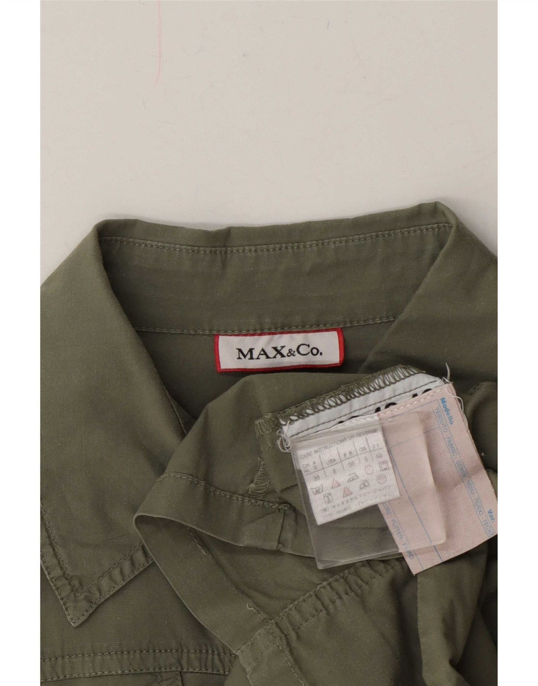 Max & Co. Maglia pullover a maniche corte da donna UK 8 Small Kaki