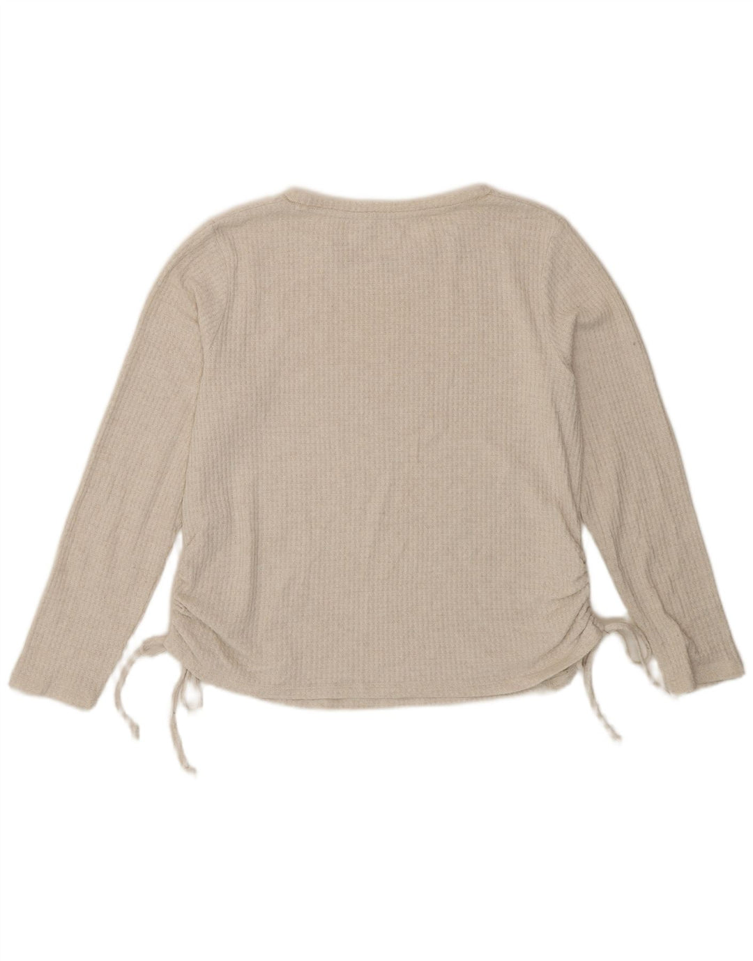 Marks & Spencer Top da donna a maniche lunghe UK 12 Viscosa beige medio