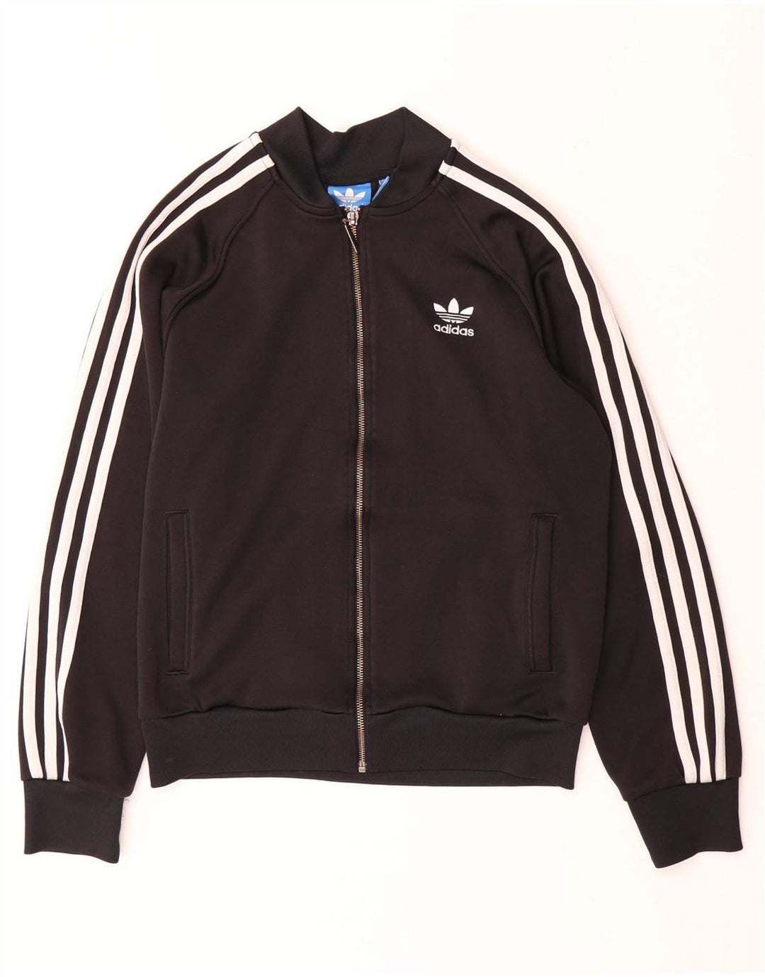 Giacca da tuta da donna ADIDAS UK 14 cotone nero medio